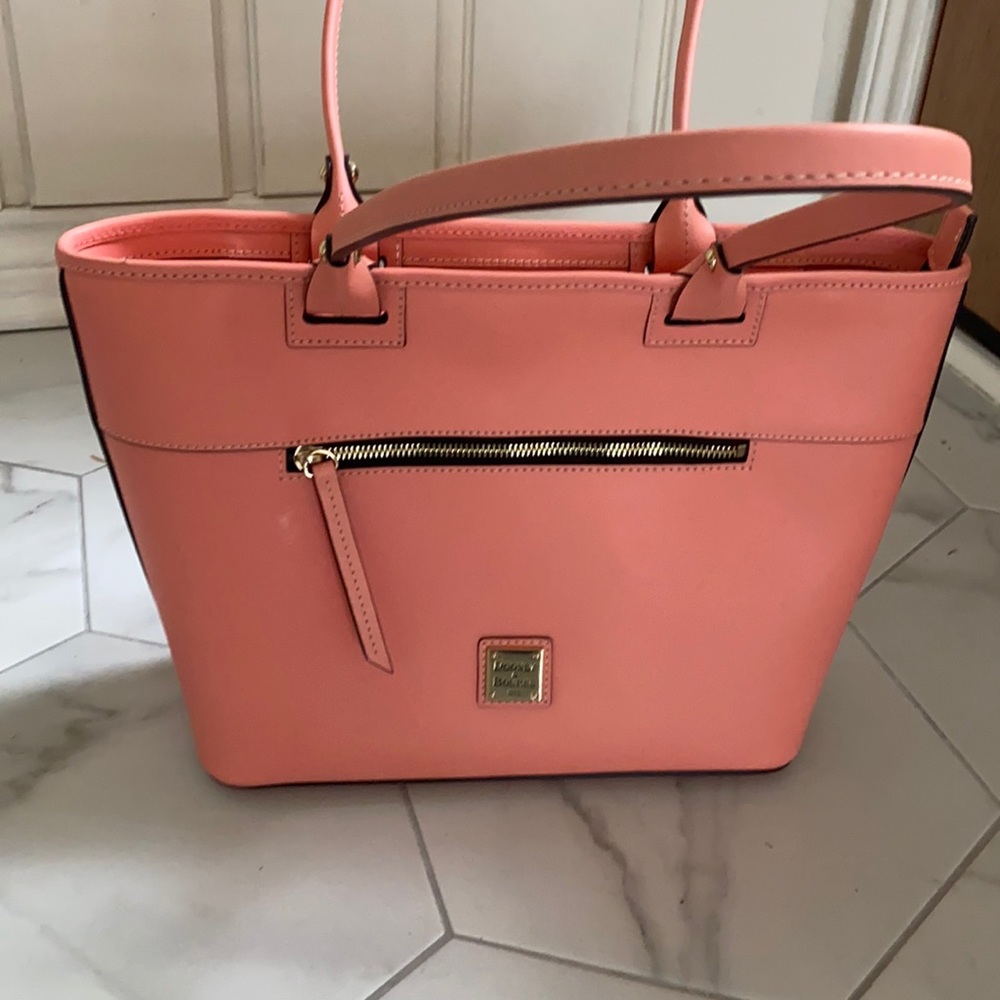 Dooney & Bourke Pink Leather Tote Bag
